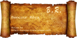 Benczur Róza névjegykártya